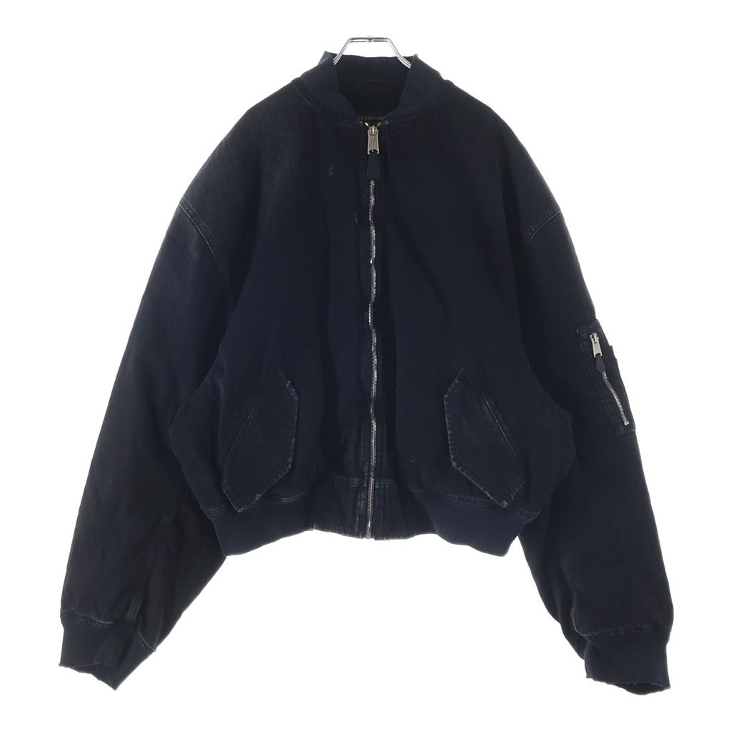 BALENCIAGA (バレンシアガ) STANDARD BOMBER ダメージ加工デニム