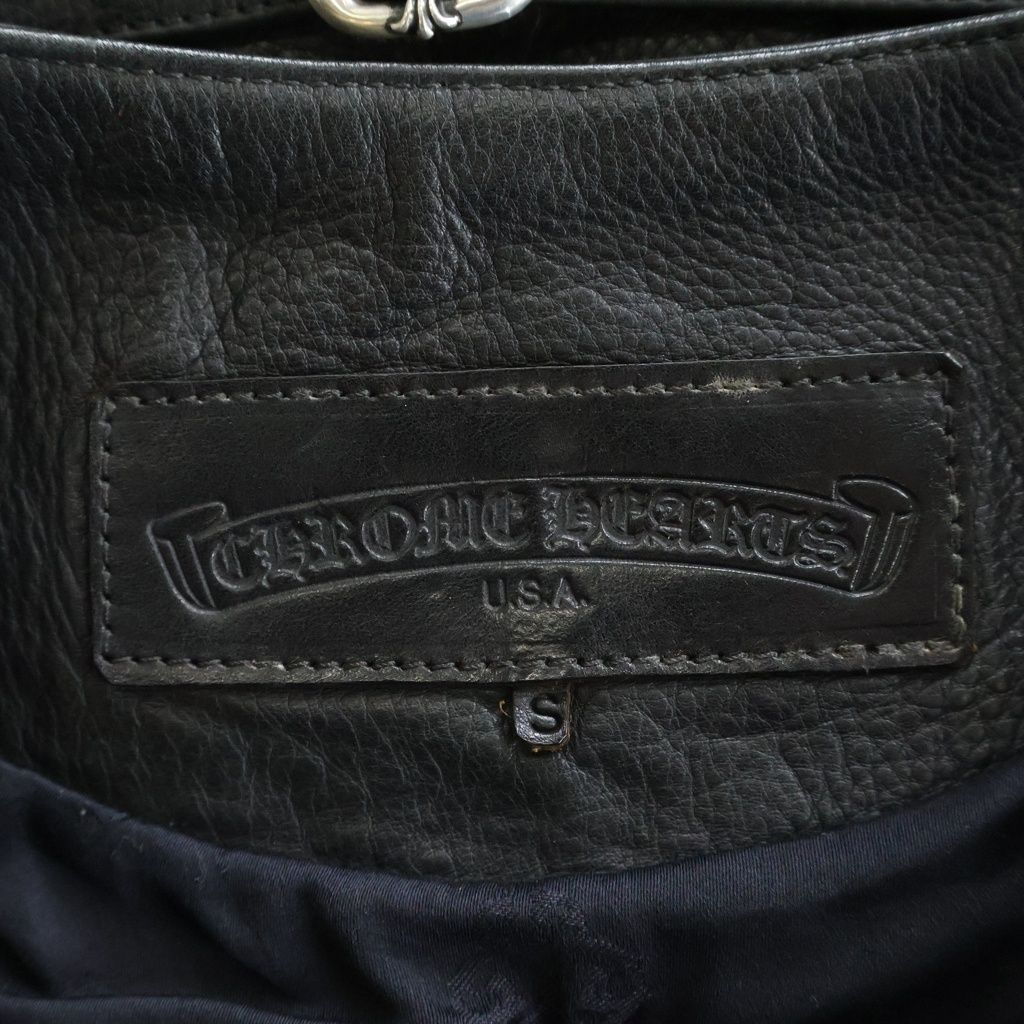 CHROME HEARTS (クロムハーツ) 6BTN ZIP FRNT VEST バックラージクロス