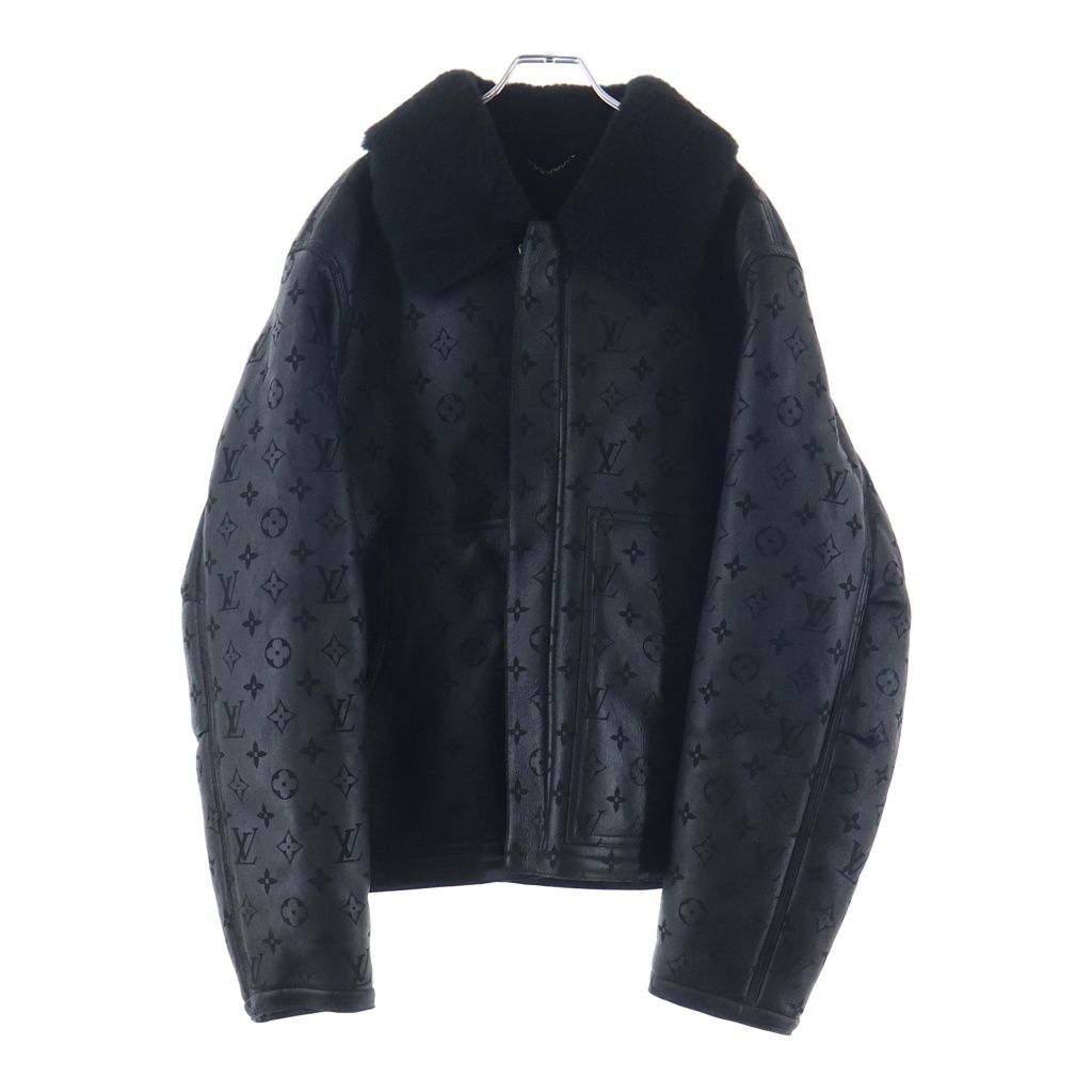 LOUIS VUITTON (ルイヴィトン) Monogram Leather Sherpa Jacket