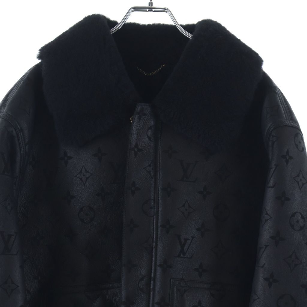 LOUIS VUITTON (ルイヴィトン) Monogram Leather Sherpa Jacket
