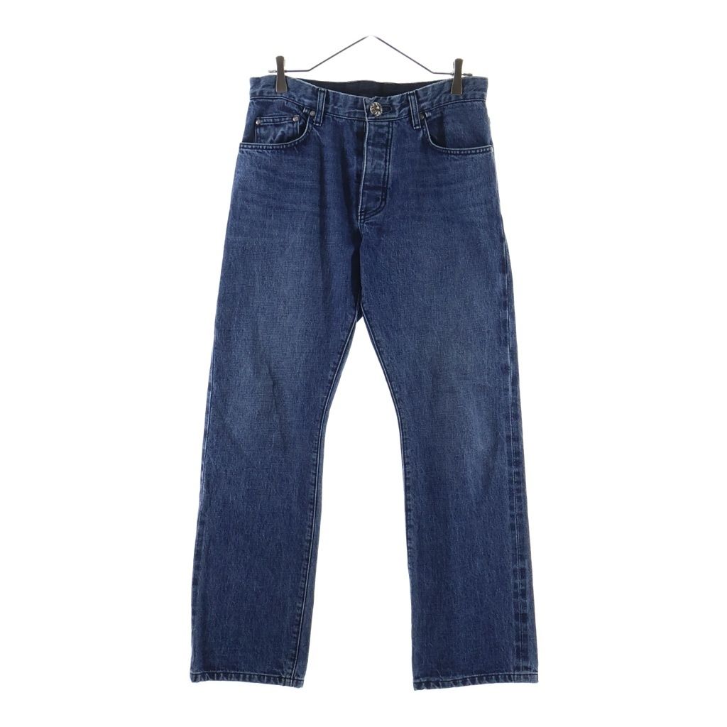 CHROME HEARTS クロムハーツ JEAN STRTLG FBRC クロスボールボタンストレートデニムパンツ CHROME HEARTS (クロムハーツ) JEAN STRTLG FBRC クロスボールボタン