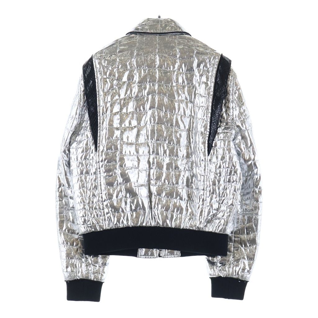セリーヌ  19SS  2V228068D クロコダイルパターン グリッター テディブルゾン メンズ 46 CELINE (セリーヌ) 19SS クロコダイルパターン グリッター テディ