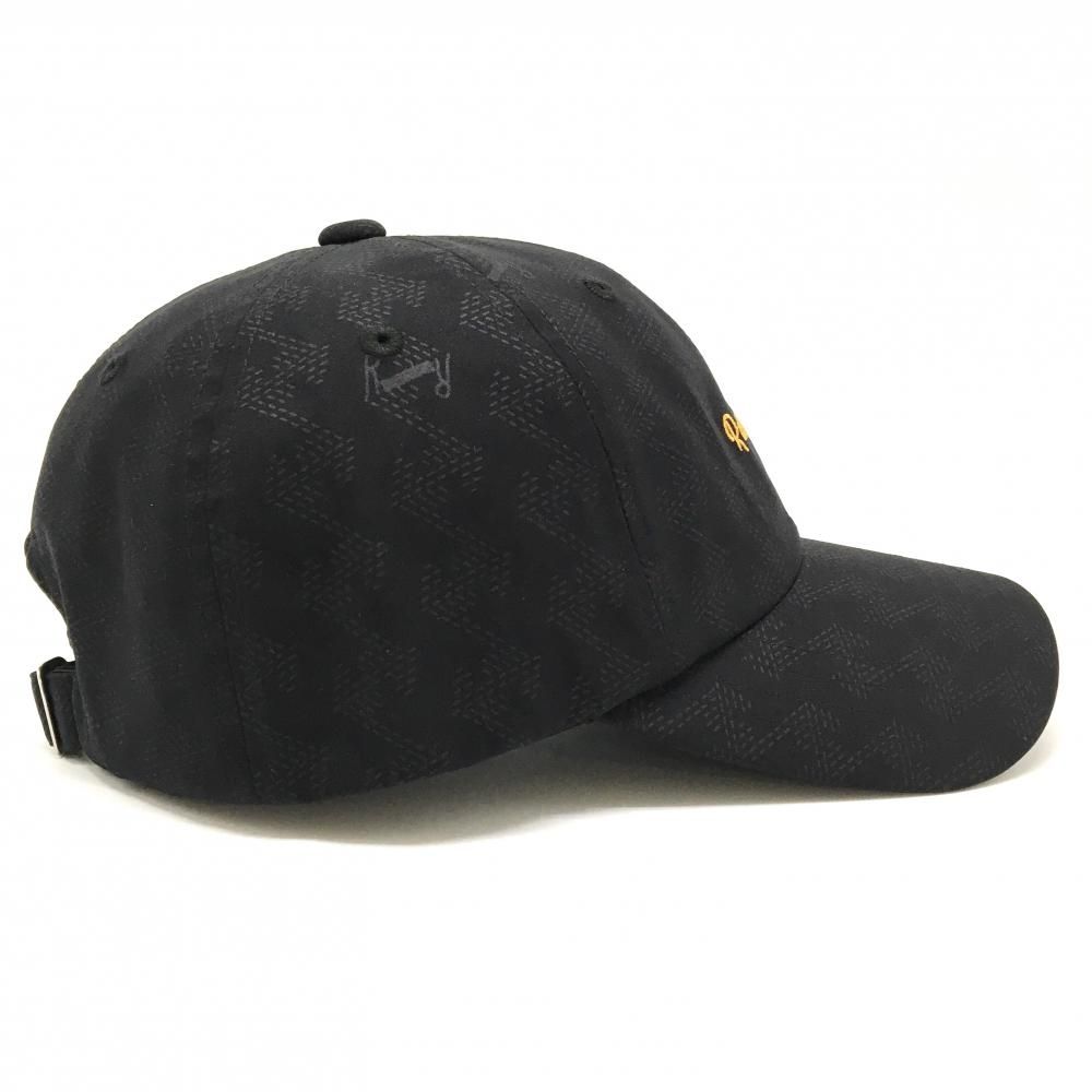 Resurrection レザレグション ゴルフ キャップ ブラック 近年モデル 超美品】レザレクション キャップ 黒 総柄地模様 ロゴ刺しゅう