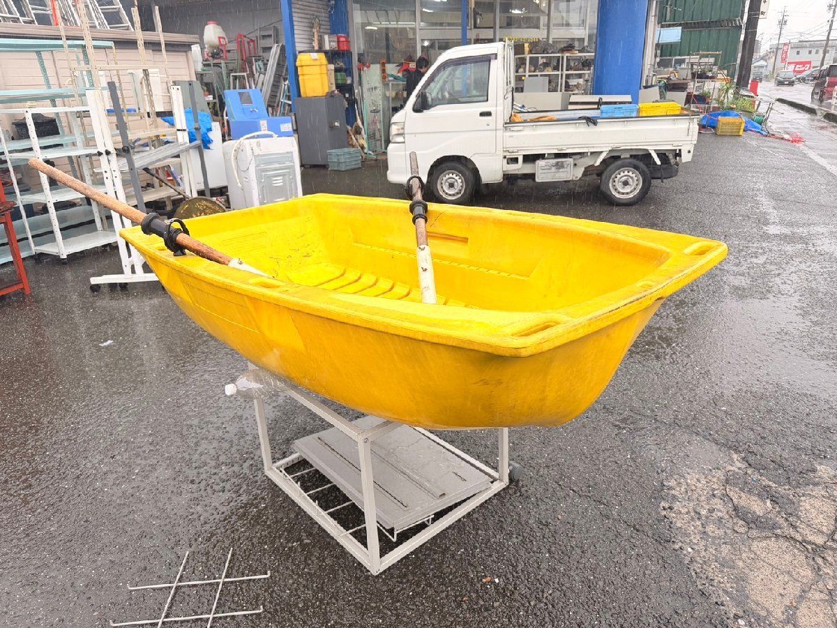 店頭受け取り限定　RYOBI　リョービ ボートエース　イエロー　2人乗り　オール付き　現状売り