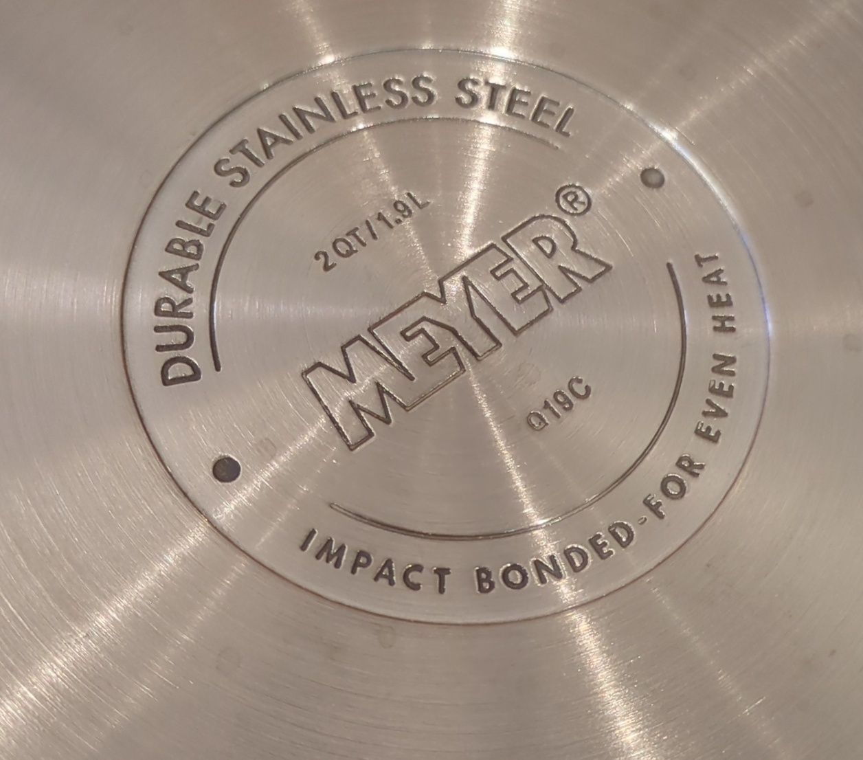 未使用】 MEYER マイヤー 鍋セット 2QT 1.9L Q19C 直径:約20cm 調理 