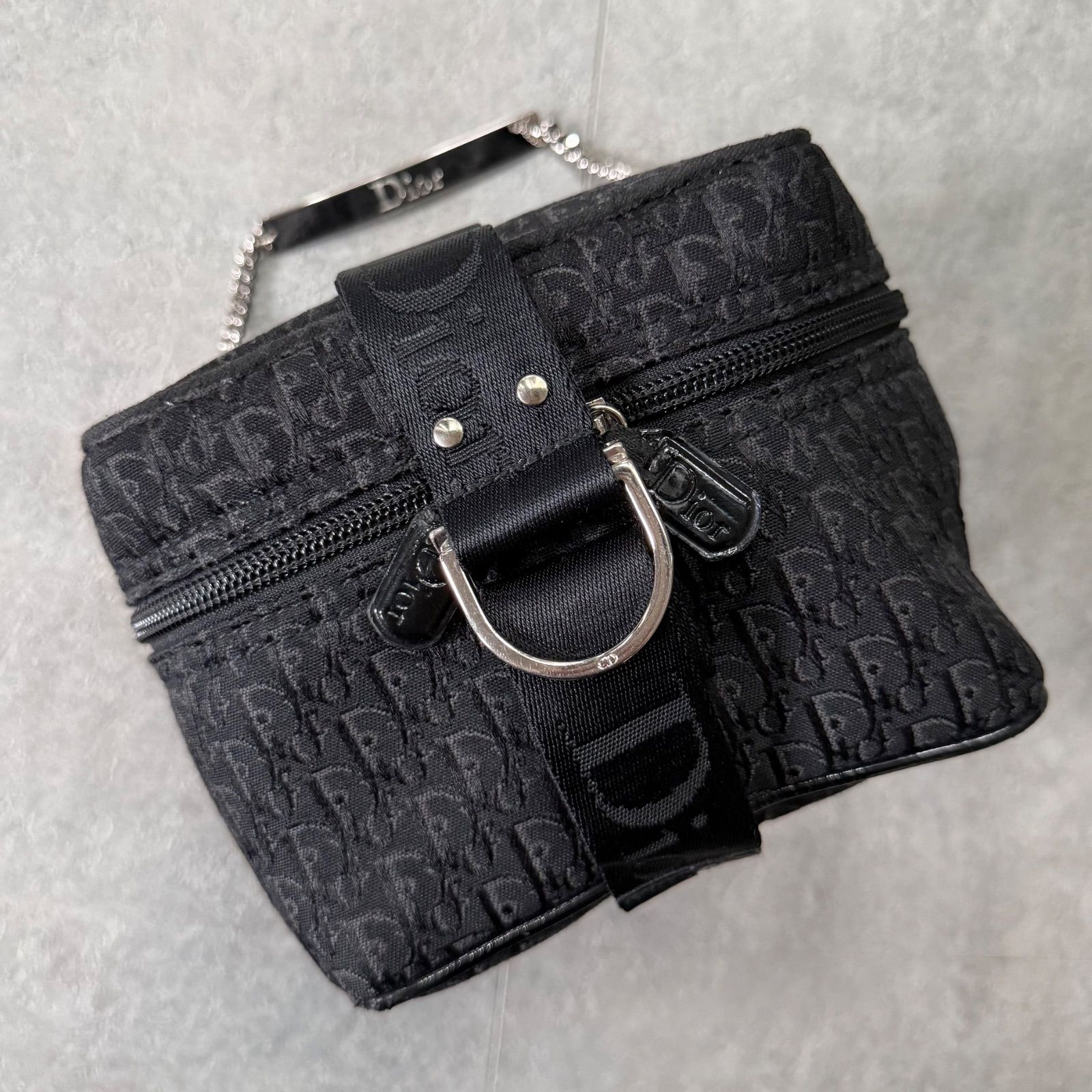 【新品】Christian Dior トロッター　バニティ　ポーチ Christian Dior クリスチャンディオール トロッター チェーン バニティ