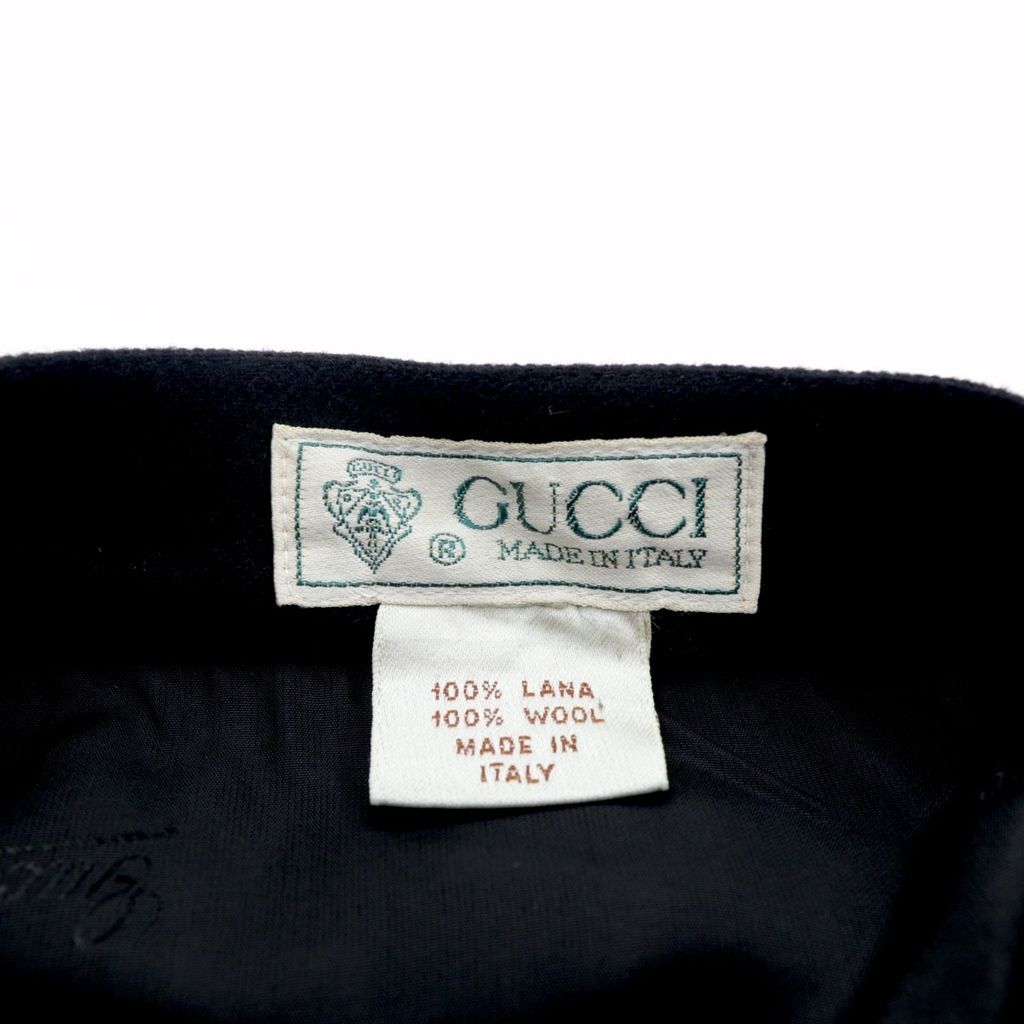 GUCCI 80年代 イタリア製 ヴィンテージ ラップスカート FREE ブラック