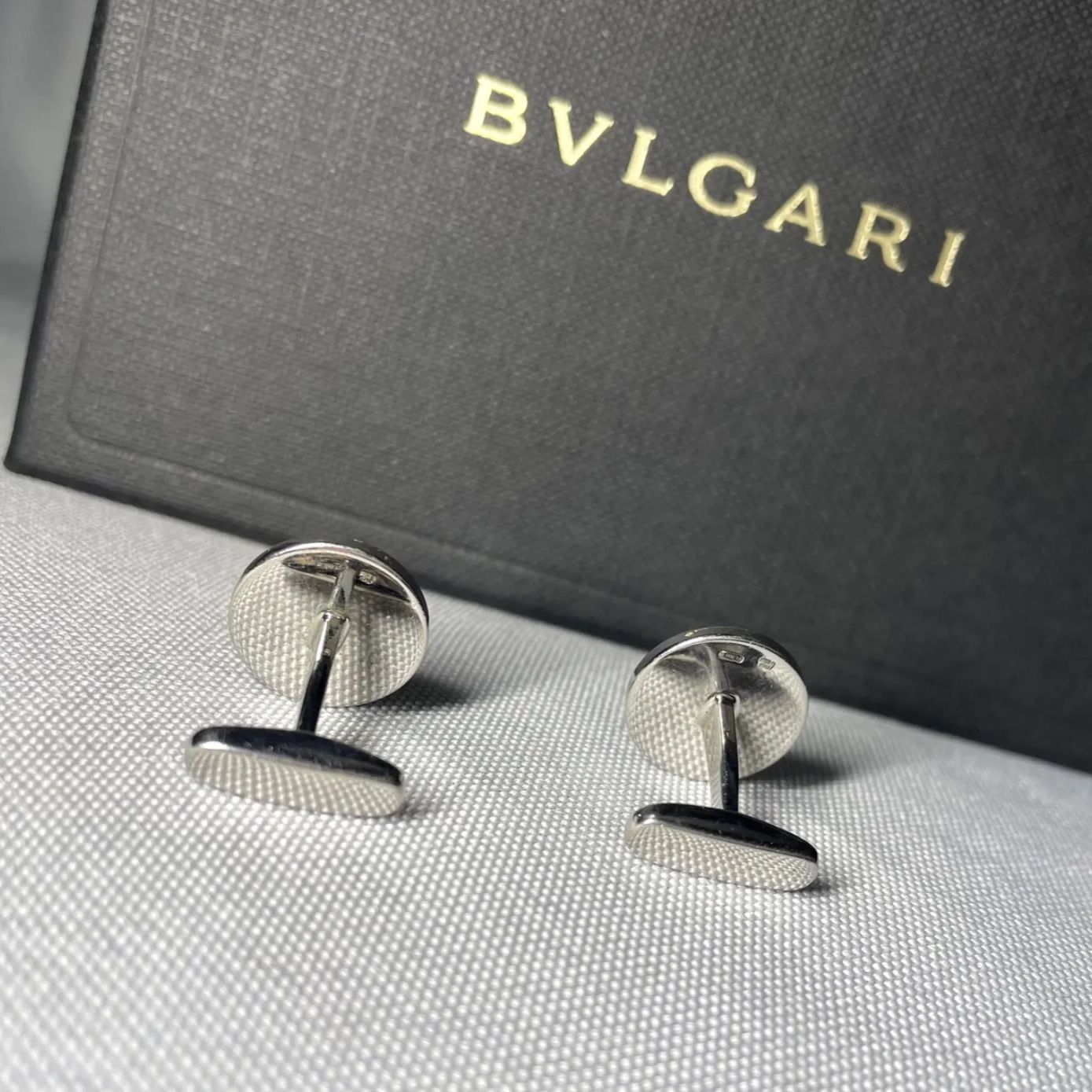 美品 BVLGARI ブルガリ B-ZERO ロゴ ブラックオニキス & スターリング