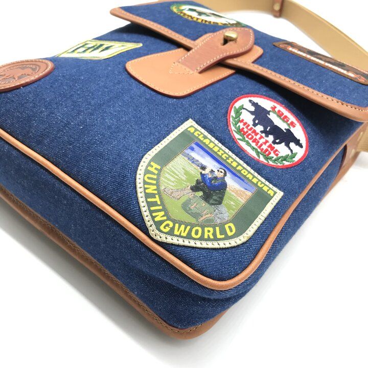 美品 HUNTING WORLD ハンティングワールド パッチワーク デニム 