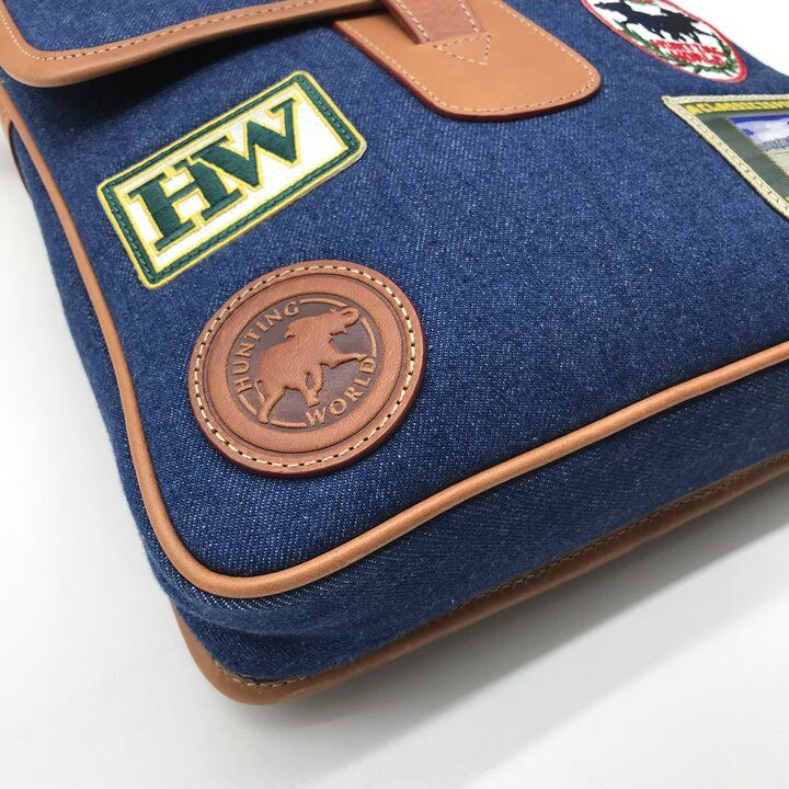 美品 HUNTING WORLD ハンティングワールド パッチワーク デニム