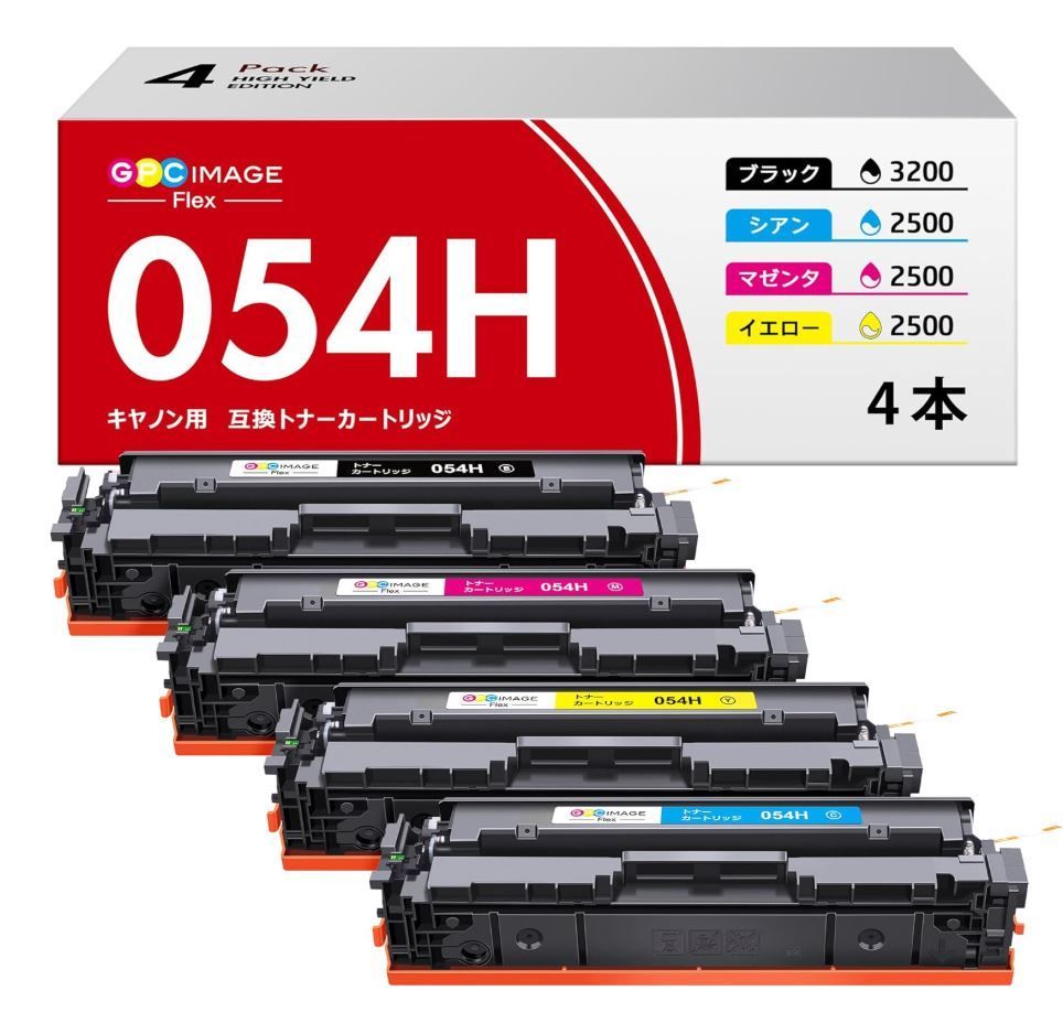 新品】CRG-054H 互換 トナー 4色セット 詰め替え セット【送料無料