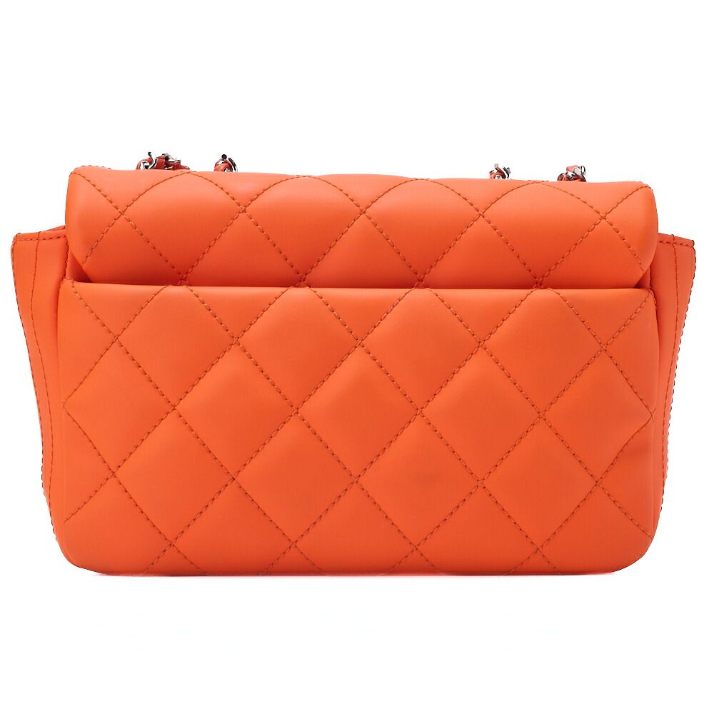 CHANEL シャネル ラムスキン×エナメル ミニマトラッセ 19cm カバー付き