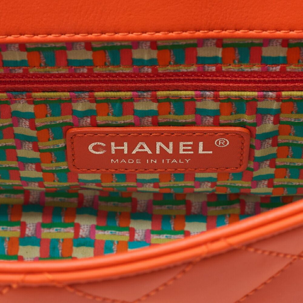 CHANEL シャネル ラムスキン×エナメル ミニマトラッセ 19cm カバー付き