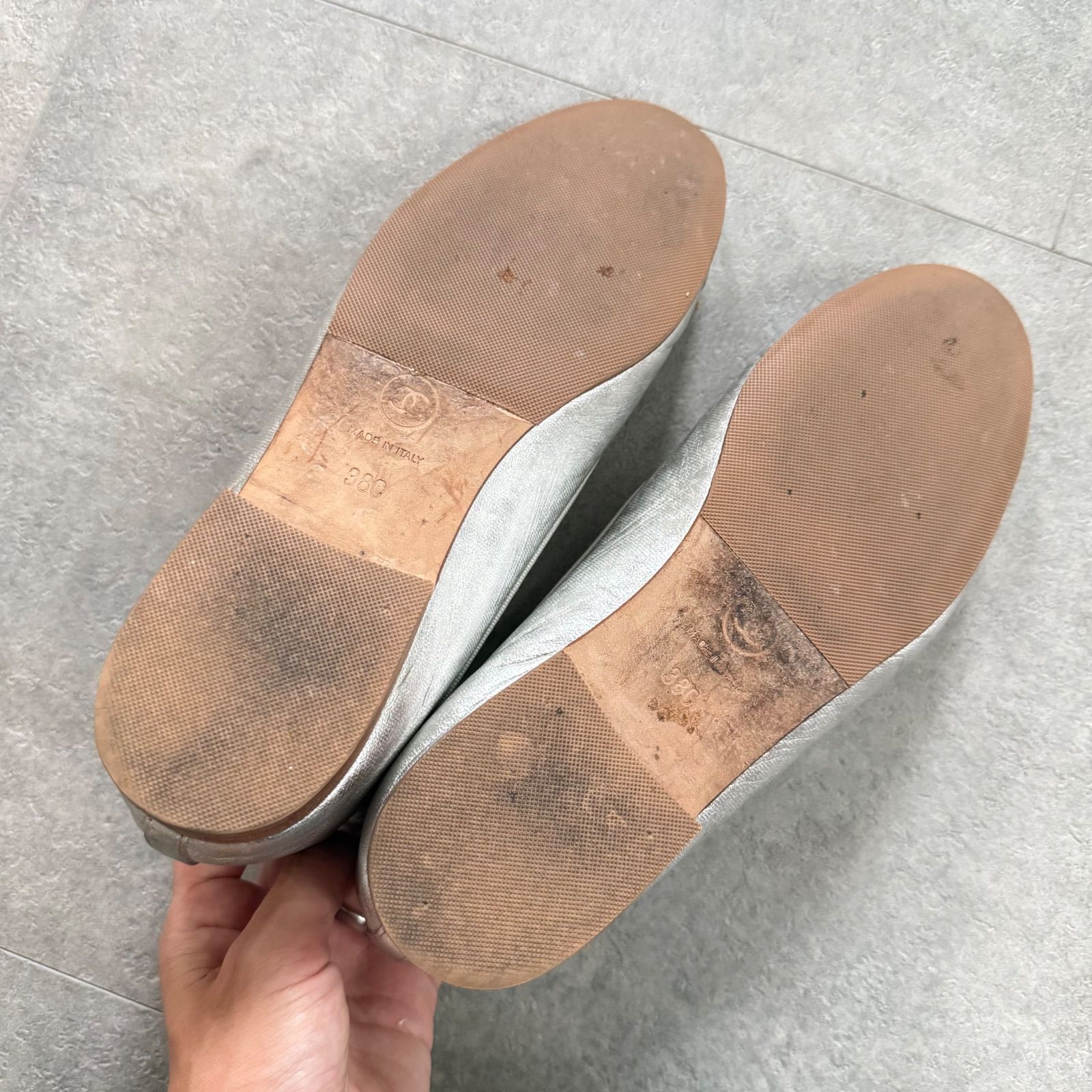 CHANEL シャネル リボンバレエシューズ フラットシューズパンプス ココ