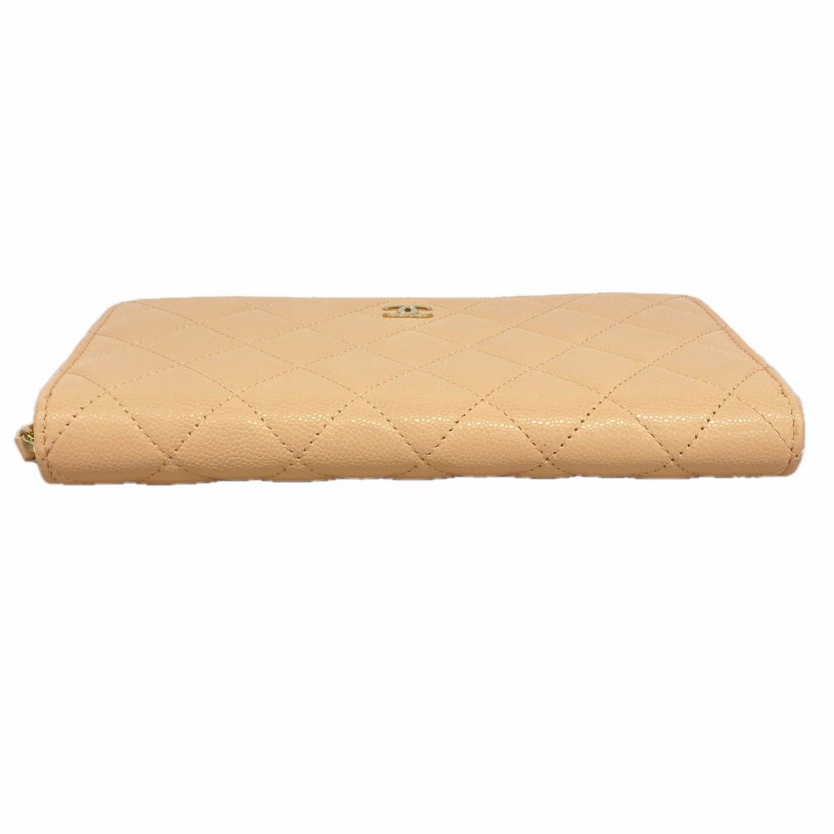 シャネル CHANEL マトラッセ　キャビアスキン ゴールド　長財布 6ga0337-k】シャネル 長財布 マトラッセ キャビアスキン ベージュ