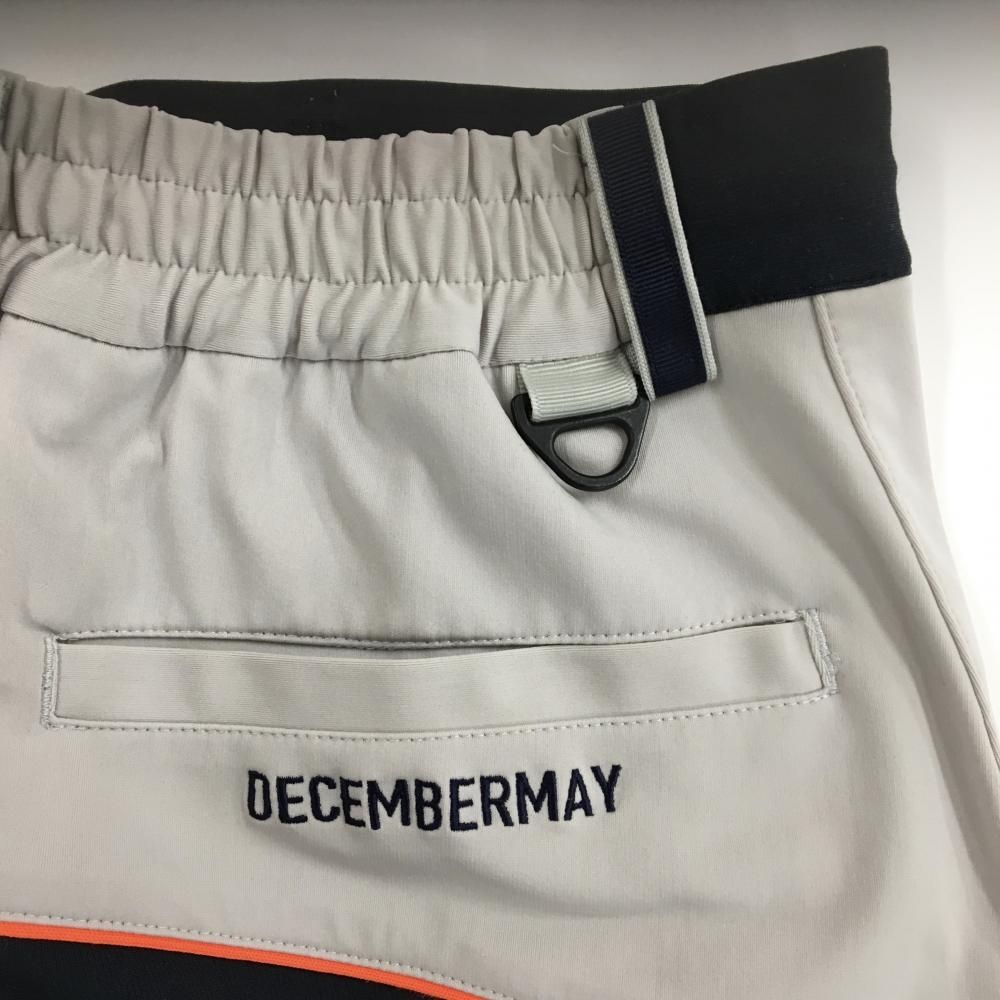 ディセンバーメイ　パンツ　美品　ストレッチ　サイズL 美品】ディセンバーメイ ストレッチパンツ ダークネイビー×ライト