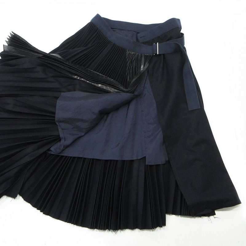 三重本店】 中古 Sacai | サカイ ウールプリーツラップスカート 16AW