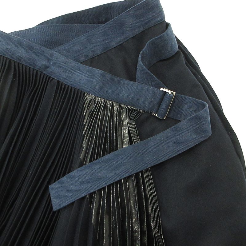 三重本店】 中古 Sacai | サカイ ウールプリーツラップスカート 16AW