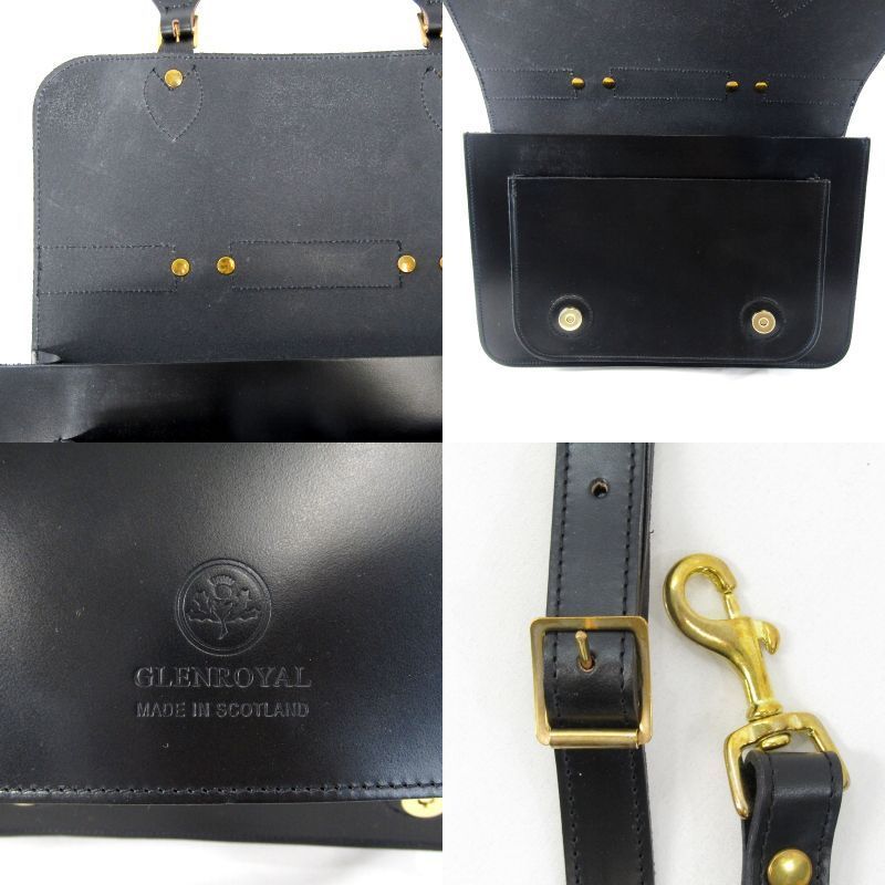 美品 GLENROYAL グレンロイヤル サッチェルバッグ13インチ 02-5912