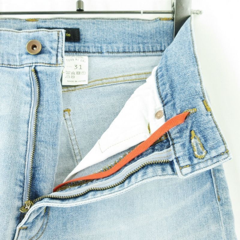 未使用 TURN ME ON ターンミーオン デニムパンツ 225-183 ストレッチデニム 5POCKETパンツ ジップフライ ブルー 31  99001275 未使用 TURN ME ON ターンミーオン デニムパンツ 225-183 ストレッチ