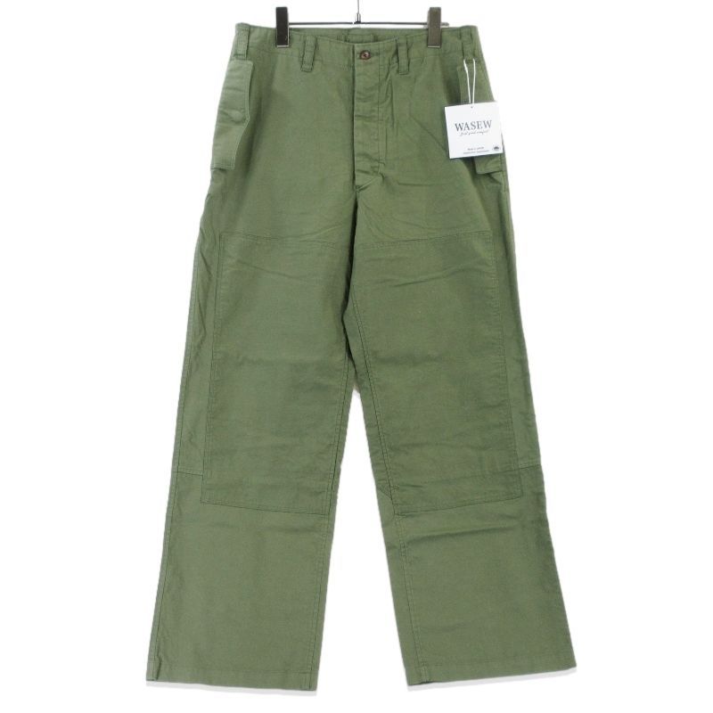 未使用 WASEW ワソー ミリタリー ダブルニー パンツ WSW-26S-011 MILITARY DOUBLE KNEE PANTS ワークパンツ オリーブ M  99001269 未使用 WASEW ワソー ミリタリー ダブルニー パンツ WSW-26S-011