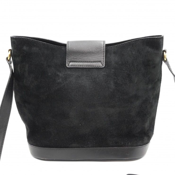 CELINE（セリーヌ）ヴィンテージ スエード ショルダーバッグ ブラック