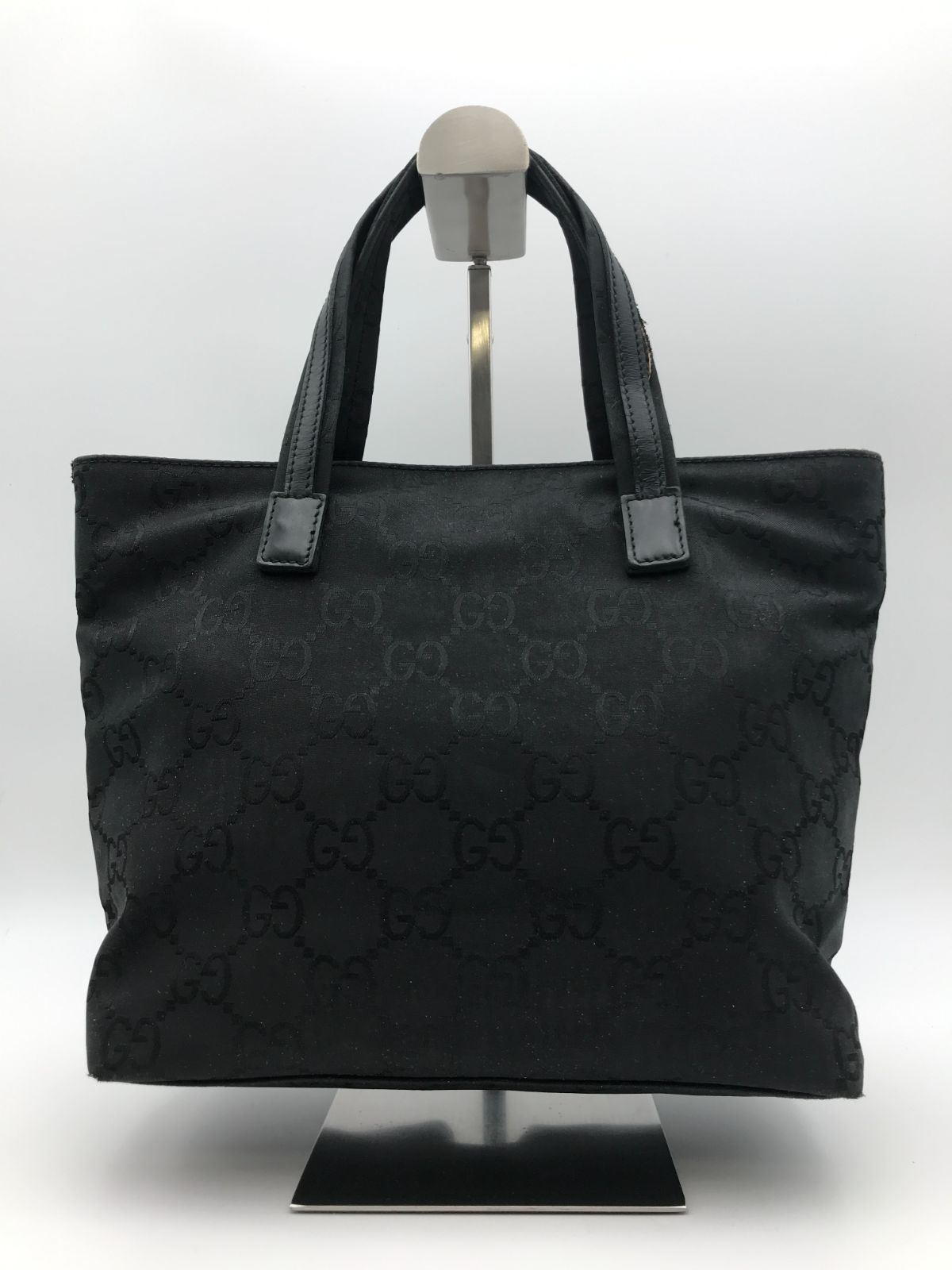 GUCCI グッチ ハンドバッグ GGキャンバス×レザー ブラック 2506 - メルカリ