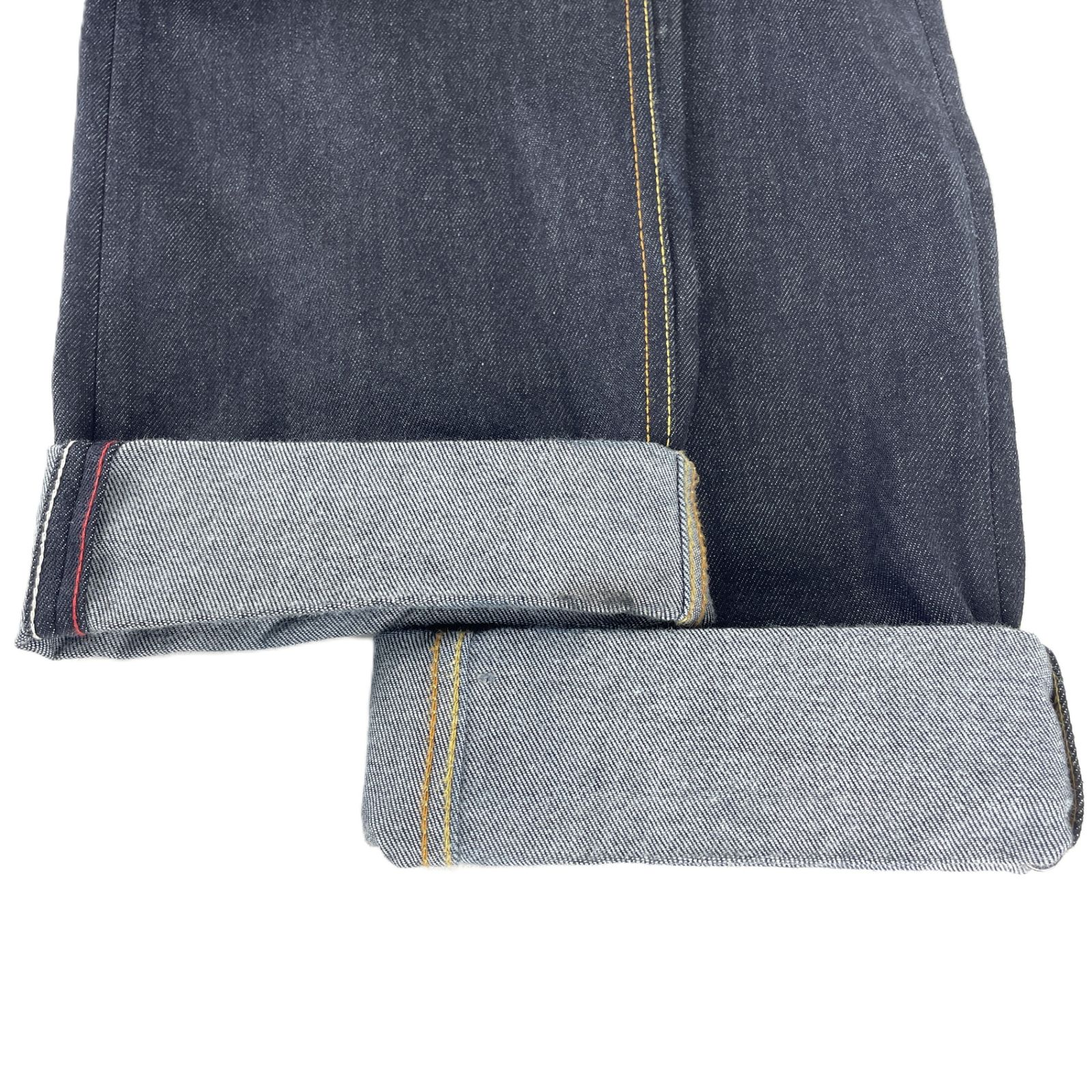EVISU エヴィス ストレートデニム ペイント カモメ インディゴ　30x32 EVISU エヴィス LOT.2020 カモメペイント ボタンフライ ストレート