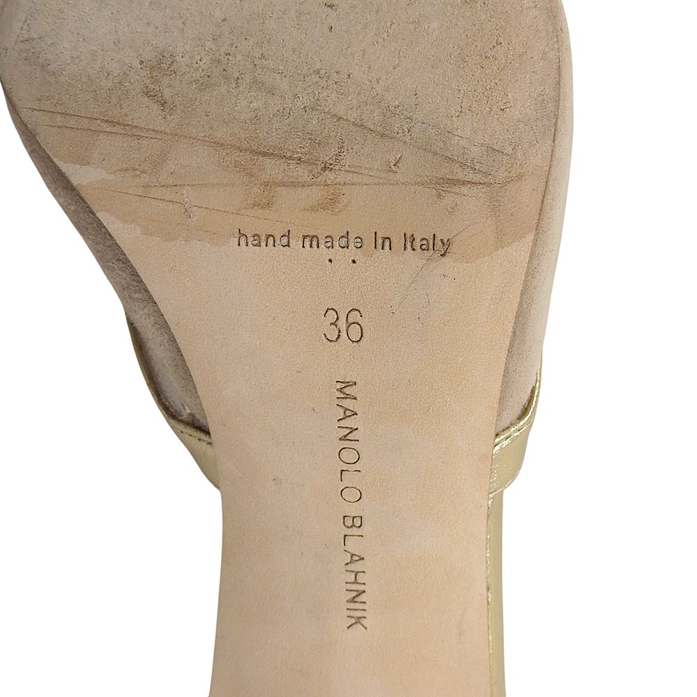 MANOLO BLAHNIK マノロブラニク PALIATA レザー×スエード ヒール