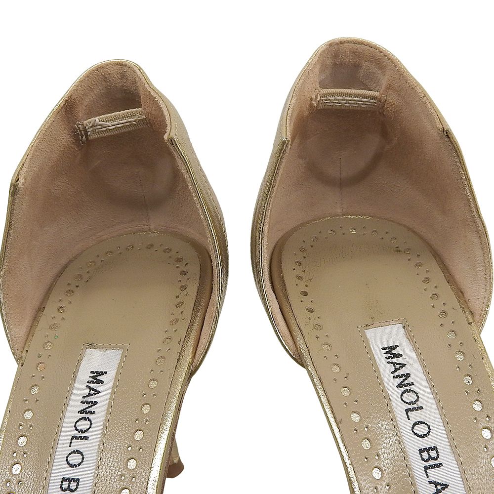 MANOLO BLAHNIK マノロブラニク PALIATA レザー×スエード ヒール