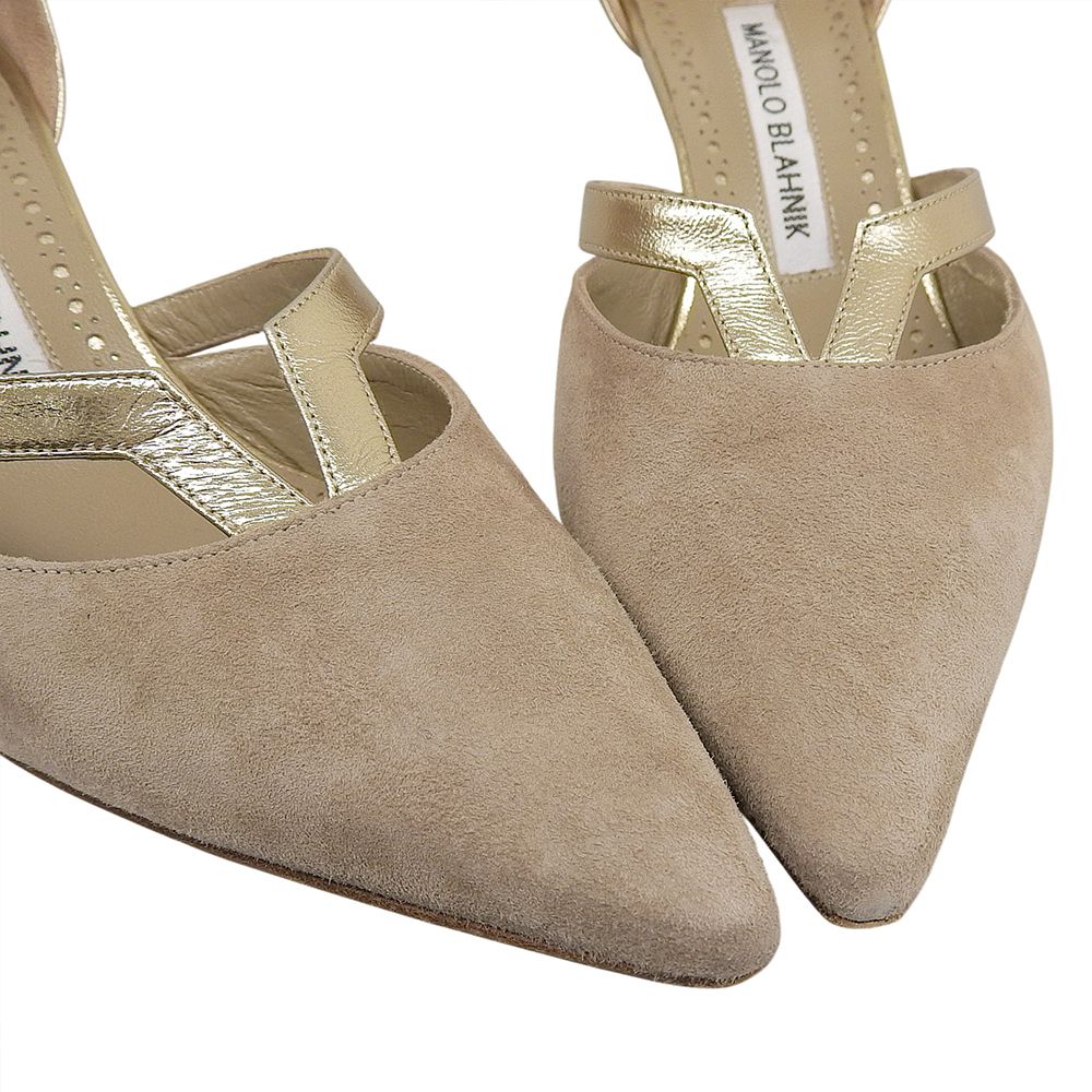 MANOLO BLAHNIK マノロブラニク PALIATA レザー×スエード ヒール