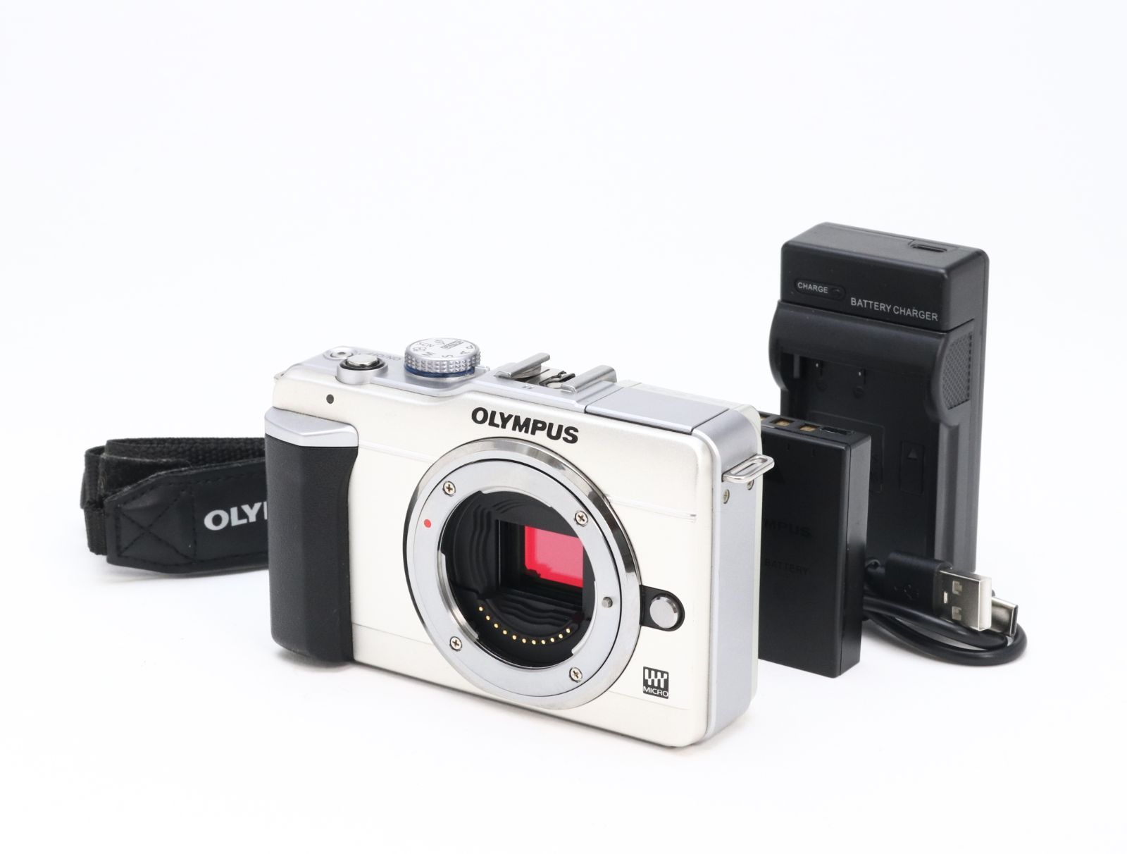 B- (並品) OLYMPUS オリンパス PEN Lite E-PL1 シャンパンゴールド