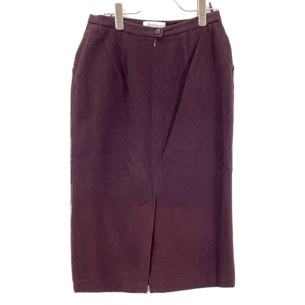 Max Mara マックスマーラ アンゴラ ワインレッド 白タグ セットアップ