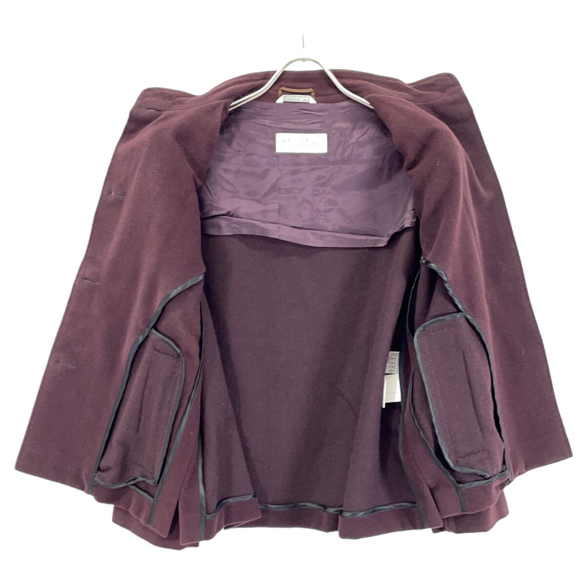 Max Mara マックスマーラ アンゴラ ワインレッド 白タグ セットアップ