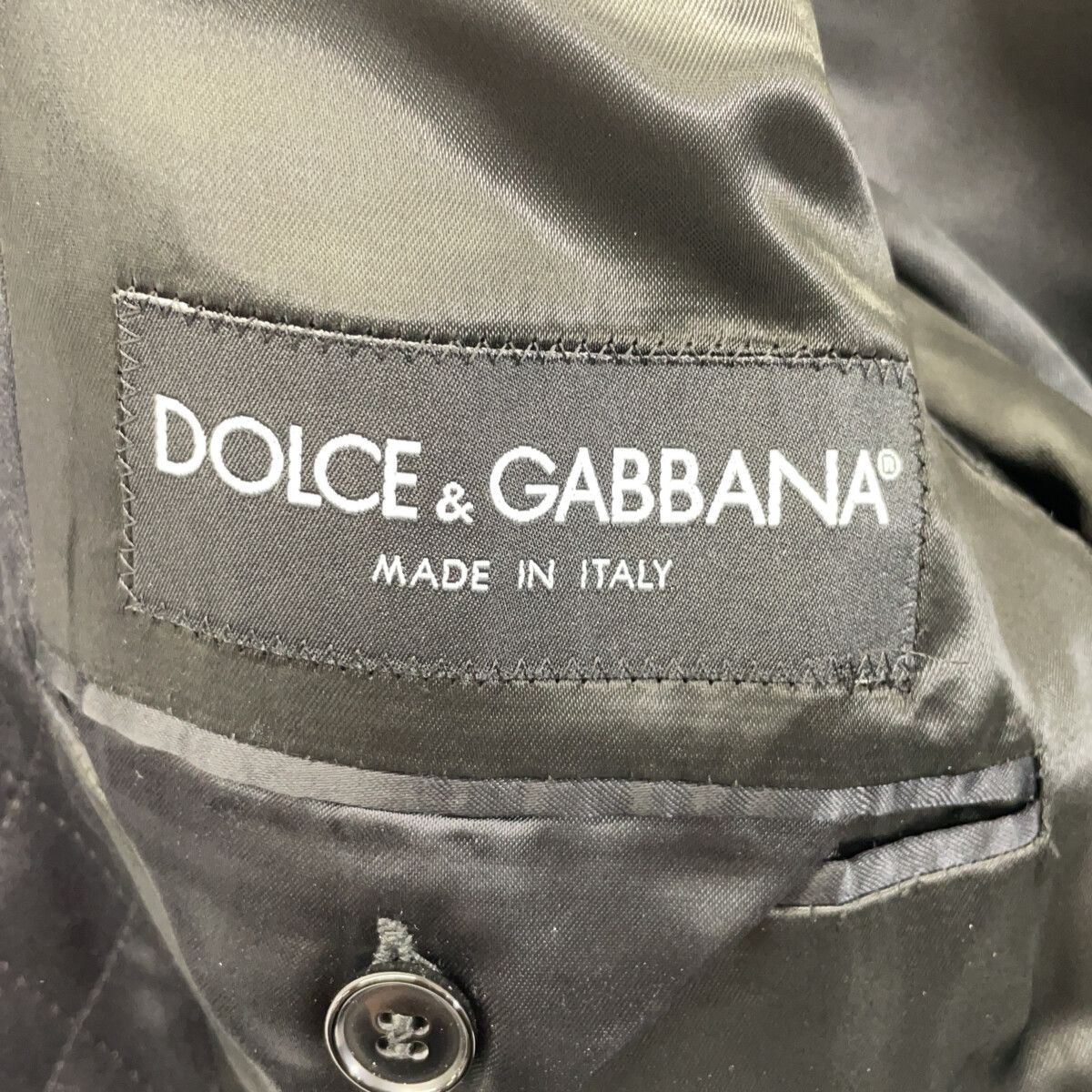 DOLCE&GABBANA ドルチェアンドガッバーナ ブラック ベロア テーラード