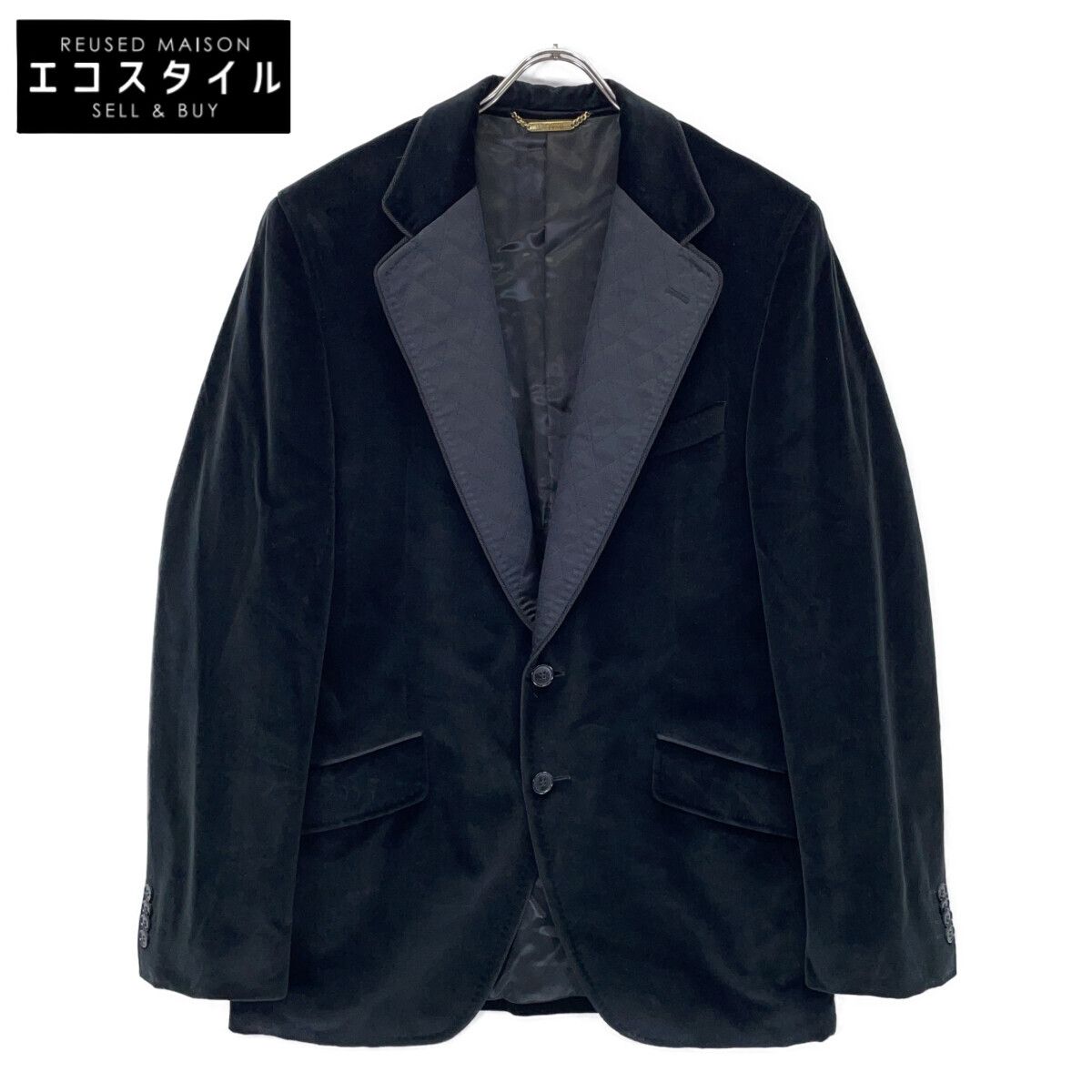 DOLCE&GABBANA ドルチェアンドガッバーナ ブラック ベロア テーラード