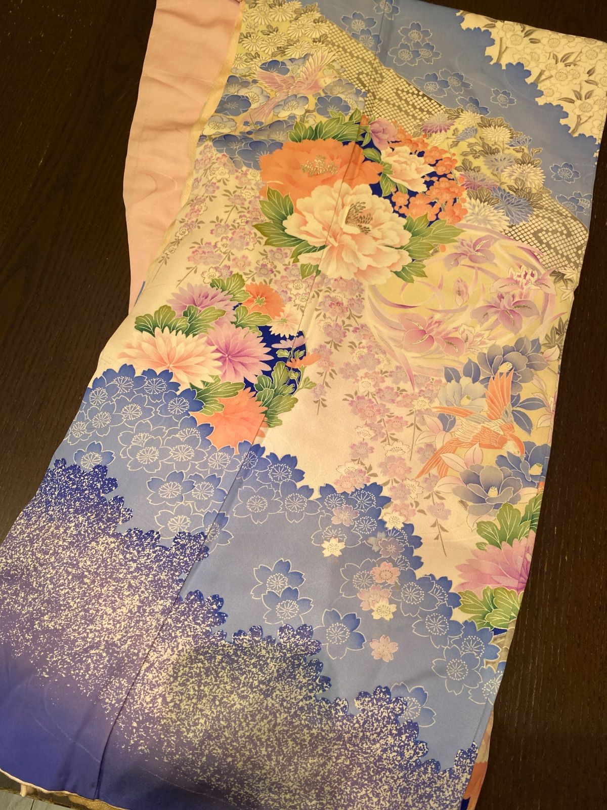 まとめ売り】正絹振袖7枚 リメイク素材 ハンドメイド向け - メルカリ