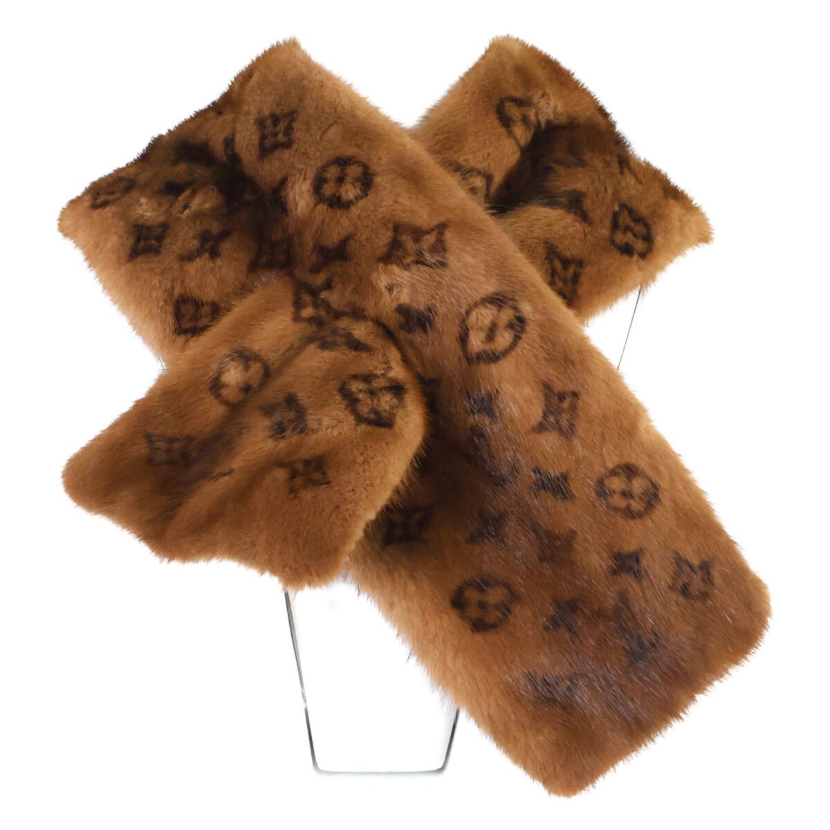 LOUIS VUITTON ルイヴィトン M78744 ミンク100 モノグラム マフラー