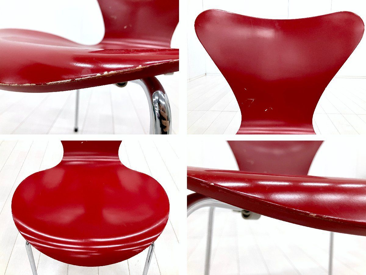 5C）Fritz Hansen/フリッツハンセン□セブンチェア□ラッカー/レッド