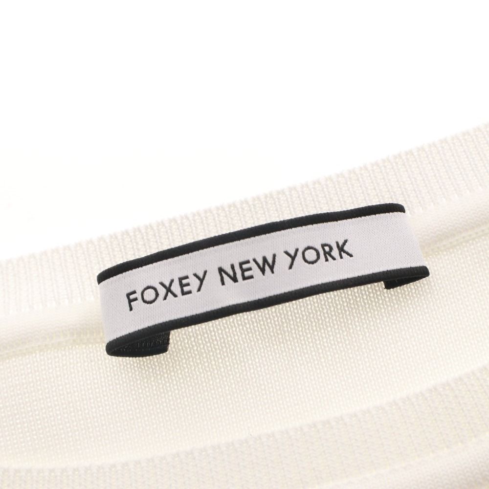 □ フォクシー FOXEY ニット 半袖 42768 トップス 日本製 薄手 サマー