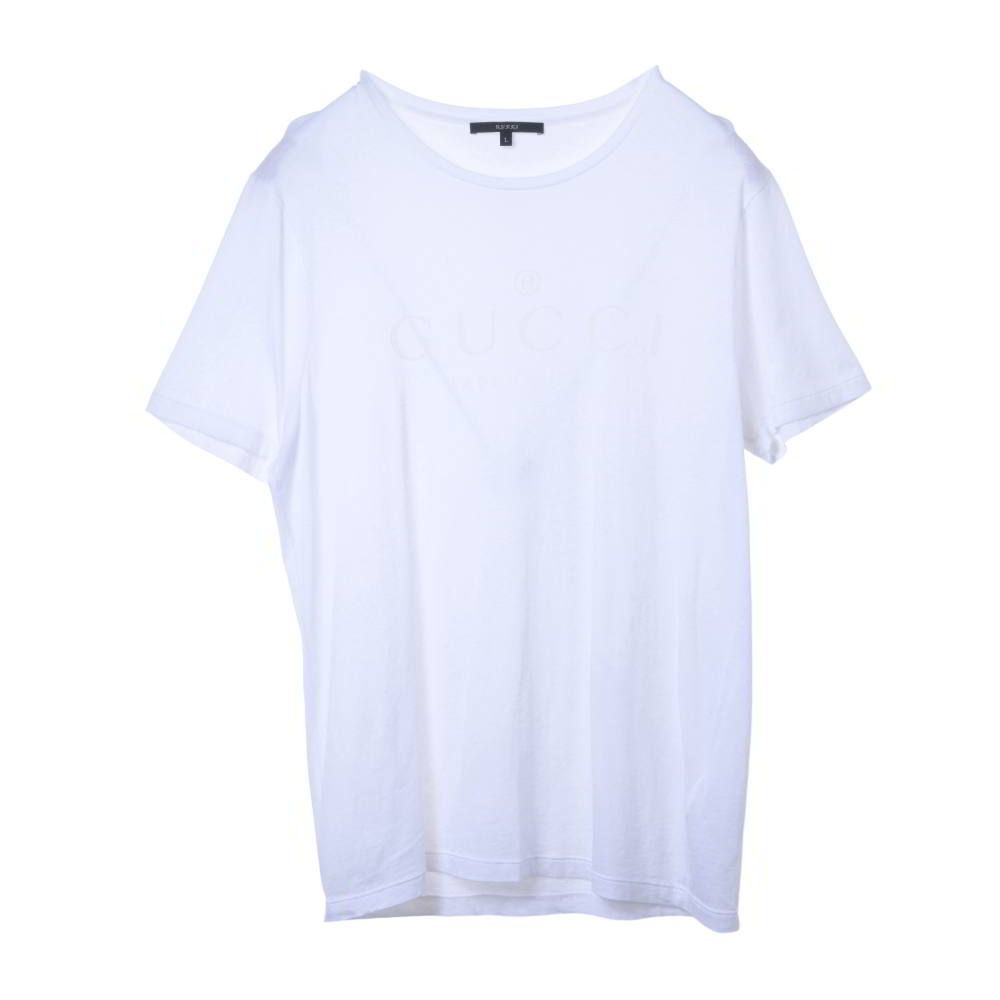GUCCI ロゴプリント コットン クルーネック Tシャツ