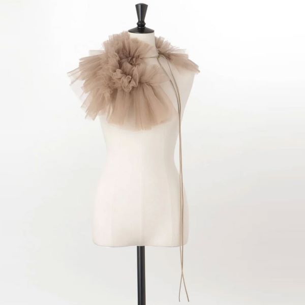 新品 MARGE マージ 24AW 日本製 tulle decorative collar チュール 付け襟 1008-0108-376 BEIGE 定価38,500円 g27196 15,444円