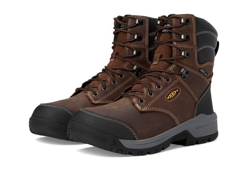 キーン メンズ シューズ ブーツ・レインブーツ KEEN Utility Evanston 8 Soft Toe Waterproof Insulated 600G BisonBlack ブラック
