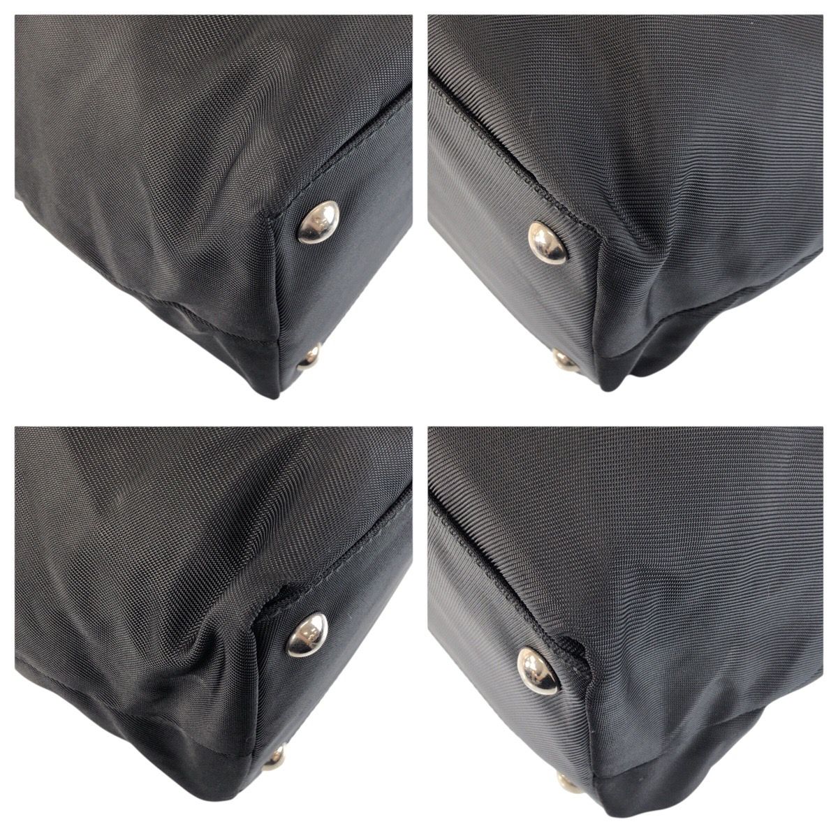 美品 GUCCI グッチ ブラック 黒 シルバー金具 ナイロン 019 2020 0282