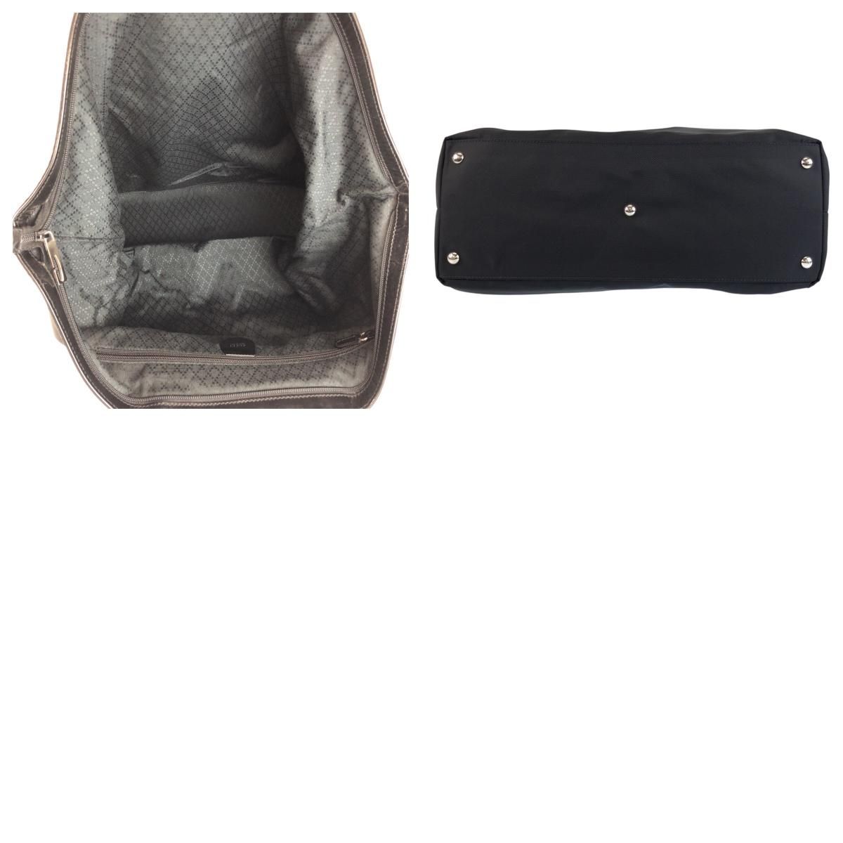 美品 GUCCI グッチ ブラック 黒 シルバー金具 ナイロン 019 2020 0282