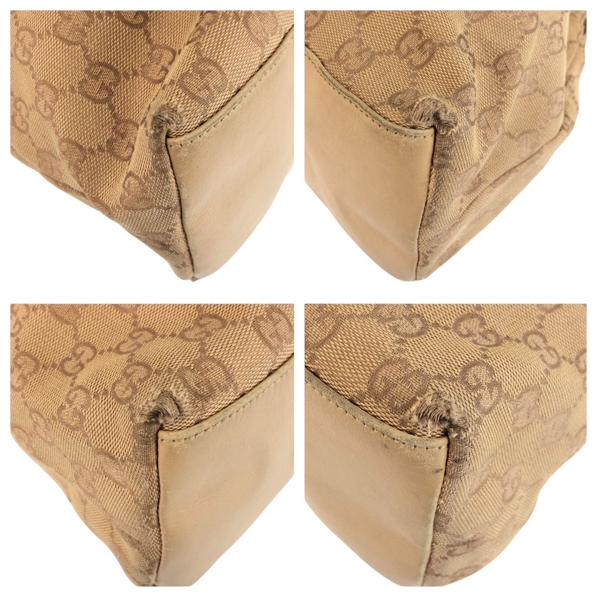 GUCCI グッチ バンブー ベージュ ゴールド金具 GGキャンバス 92708