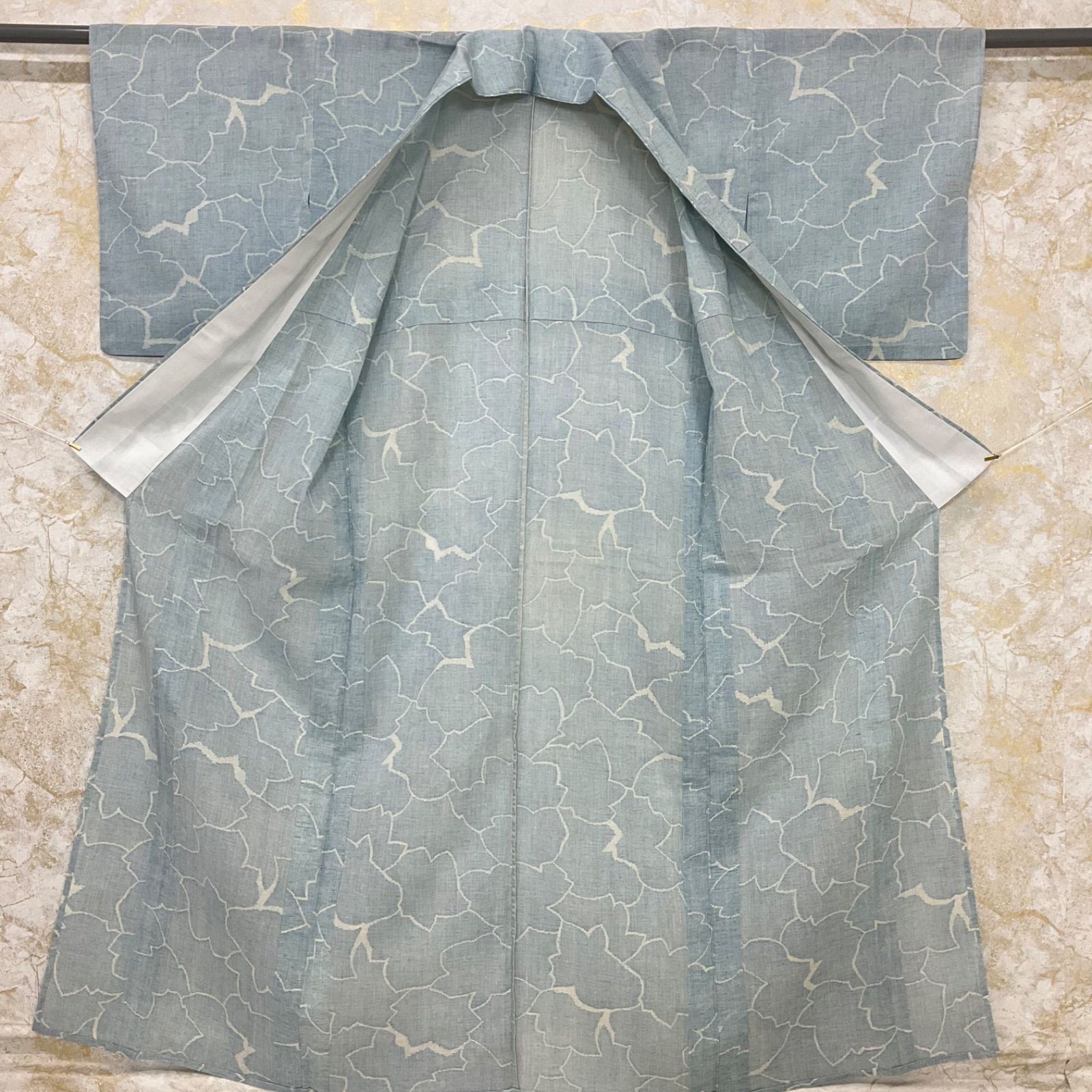 ◇kimono+one◇kimonoarisa◇夏物夏着物◇夏物単衣◇小千谷ちぢみ風