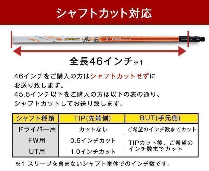 テーラーメイド スリーブ付】ドラコン406Y日本一の超飛び系シャフト