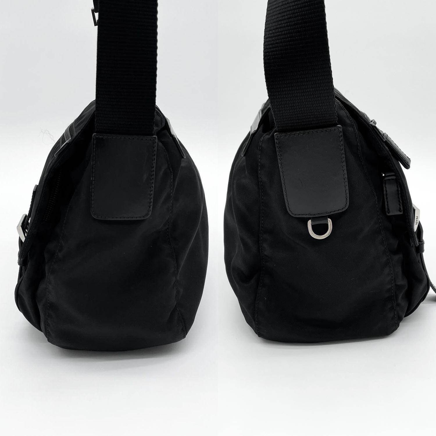 プラダ 三角ロゴ メッセンジャー A4収納可能 メンズ プレート 白タグ PRADA プラダ メッセンジャー ショルダーバッグ テスート ポコノ 三角