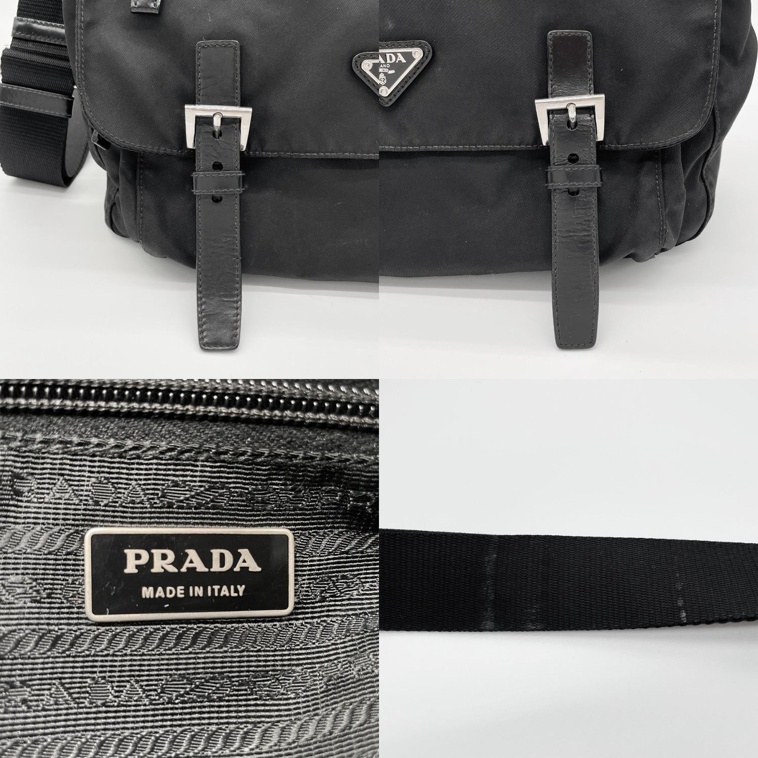 PRADA プラダ メッセンジャー ショルダーバッグ テスート ポコノ 三角
